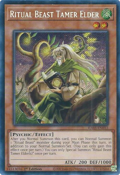 Ritual Beast Tamer Elder (Secret Rare) [RA03-EN012] Secret Rare | Good Games Morley