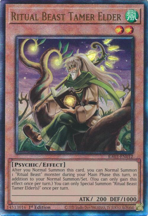 Ritual Beast Tamer Elder (UTR) [RA03-EN012] Prismatic Ultimate Rare | Good Games Morley