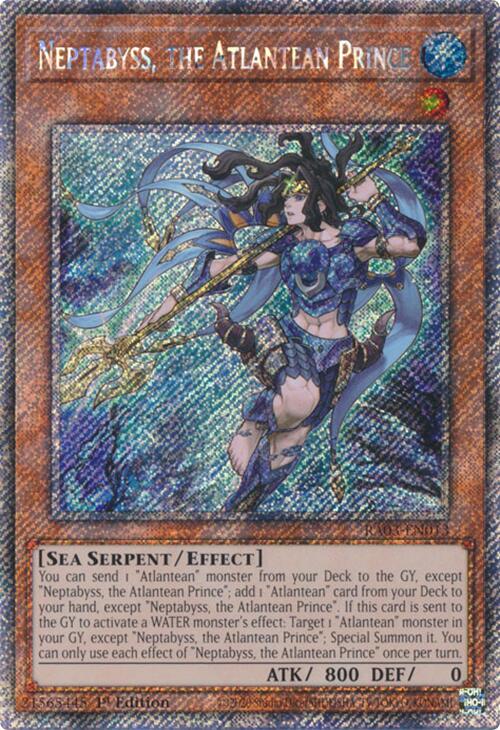 Neptabyss, the Atlantean Prince (Platinum Secret Rare) [RA03-EN013] Platinum Secret Rare | Good Games Morley