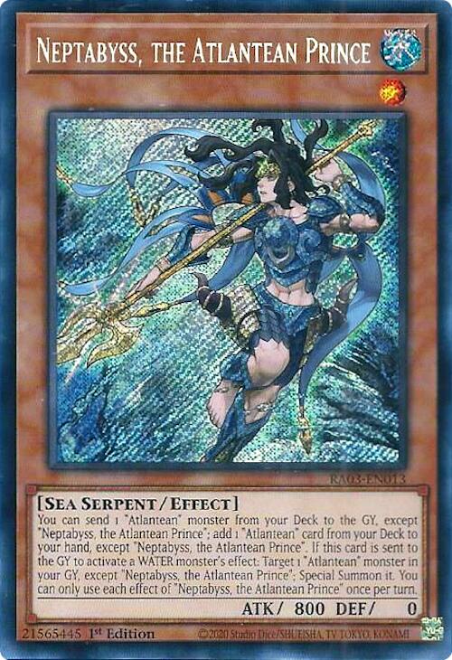 Neptabyss, the Atlantean Prince (Secret Rare) [RA03-EN013] Secret Rare | Good Games Morley