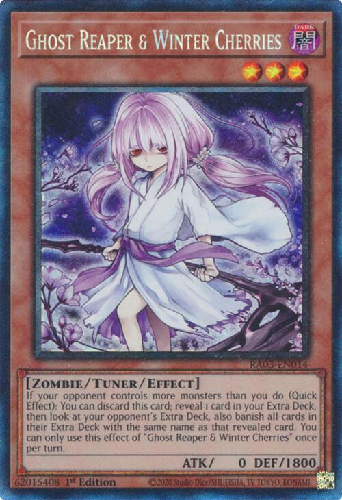 Ghost Reaper & Winter Cherries (Alternate Art) (PCR) [RA03-EN014] Prismatic Collector's Rare | Good Games Morley