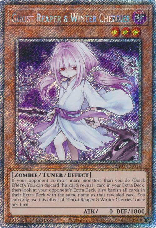 Ghost Reaper & Winter Cherries (Alternate Art) (Platinum Secret Rare) [RA03-EN014] Platinum Secret Rare | Good Games Morley