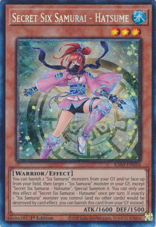Secret Six Samurai - Hatsume (CR) [RA03-EN016] Prismatic Collector's Rare | Good Games Morley