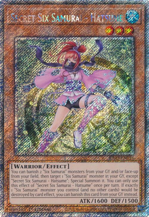 Secret Six Samurai - Hatsume (Platinum Secret Rare) [RA03-EN016] Platinum Secret Rare | Good Games Morley