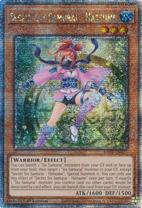 Secret Six Samurai - Hatsume (Quarter Century Secret Rare) [RA03-EN016] Quarter Century Secret Rare | Good Games Morley