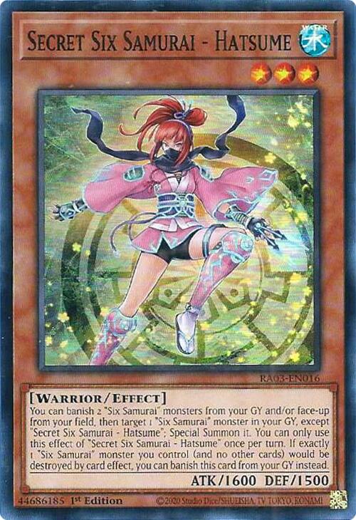 Secret Six Samurai - Hatsume [RA03-EN016] Super Rare | Good Games Morley