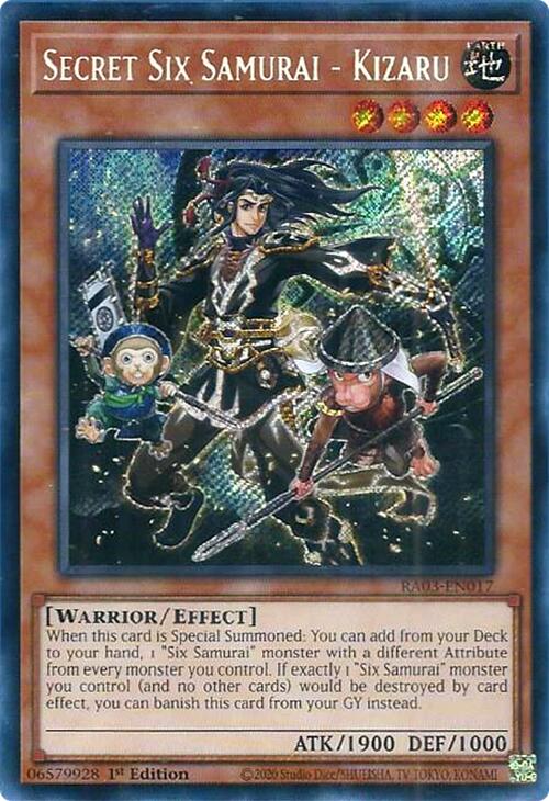 Secret Six Samurai - Kizaru (Secret Rare) [RA03-EN017] Secret Rare | Good Games Morley