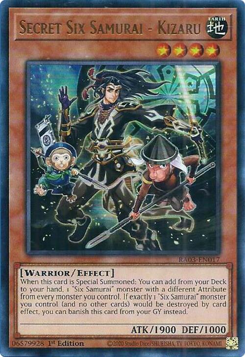 Secret Six Samurai - Kizaru (UR) [RA03-EN017] Ultra Rare | Good Games Morley