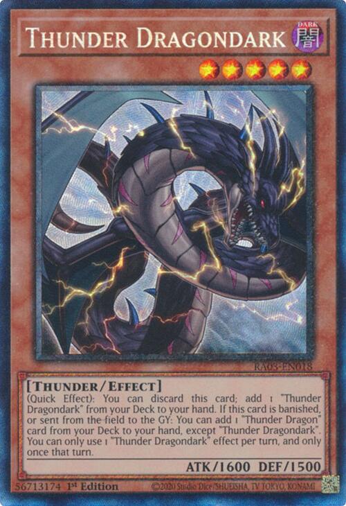 Thunder Dragondark (CR) [RA03-EN018] Prismatic Collector's Rare | Good Games Morley