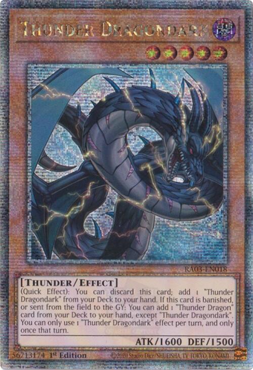 Thunder Dragondark (Quarter Century Secret Rare) [RA03-EN018] Quarter Century Secret Rare | Good Games Morley