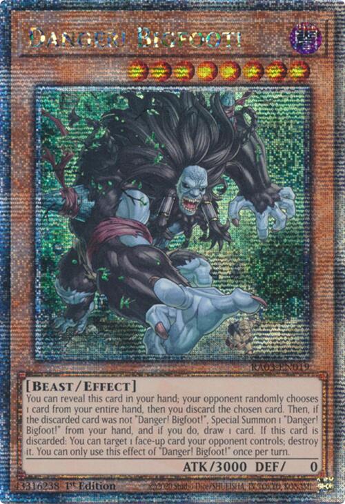 Danger! Bigfoot! (Quarter Century Secret Rare) [RA03-EN019] Quarter Century Secret Rare | Good Games Morley