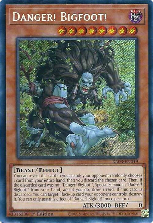 Danger! Bigfoot! (Secret Rare) [RA03-EN019] Secret Rare | Good Games Morley