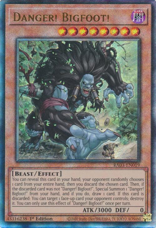 Danger! Bigfoot! (UTR) [RA03-EN019] Prismatic Ultimate Rare | Good Games Morley