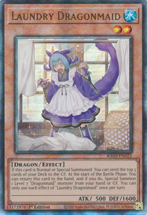 Laundry Dragonmaid (UTR) [RA03-EN021] Prismatic Ultimate Rare | Good Games Morley