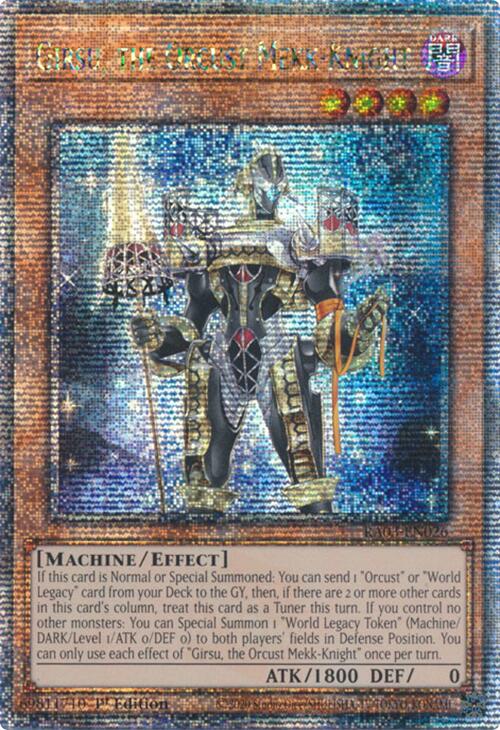 Girsu, the Orcust Mekk-Knight (Quarter Century Secret Rare) [RA03-EN026] Quarter Century Secret Rare | Good Games Morley