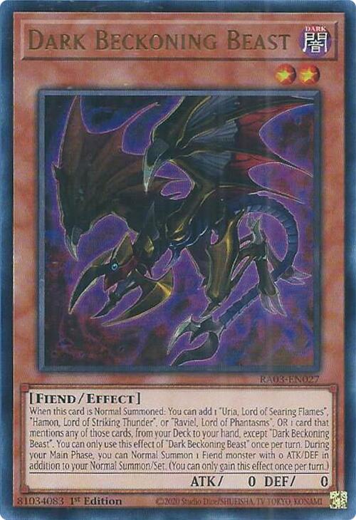 Dark Beckoning Beast (UR) [RA03-EN027] Ultra Rare | Good Games Morley