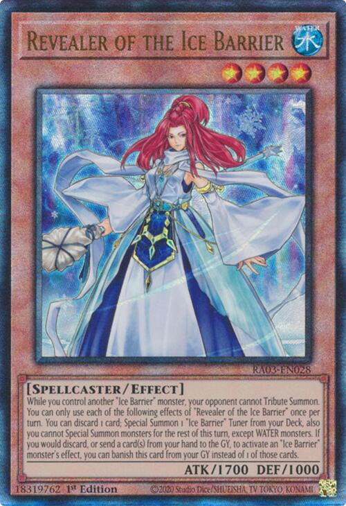Revealer of the Ice Barrier (UTR) [RA03-EN028] Prismatic Ultimate Rare | Good Games Morley