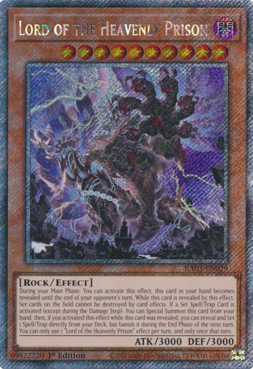 Lord of the Heavenly Prison (Platinum Secret Rare) [RA03-EN029] Platinum Secret Rare | Good Games Morley