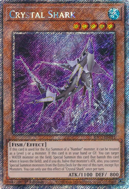 Crystal Shark (Platinum Secret Rare) [RA03-EN031] Platinum Secret Rare | Good Games Morley