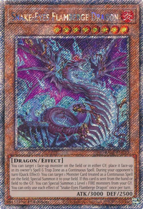Snake-Eyes Flamberge Dragon (Platinum Secret Rare) [RA03-EN033] Platinum Secret Rare | Good Games Morley