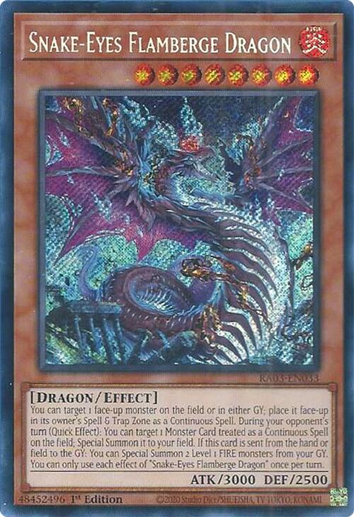 Snake-Eyes Flamberge Dragon (Secret Rare) [RA03-EN033] Secret Rare | Good Games Morley