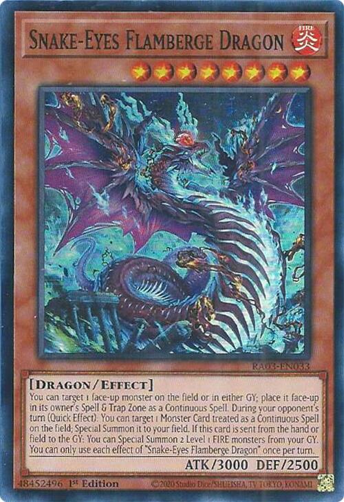 Snake-Eyes Flamberge Dragon [RA03-EN033] Super Rare | Good Games Morley