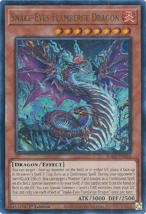 Snake-Eyes Flamberge Dragon (UR) [RA03-EN033] Ultra Rare | Good Games Morley