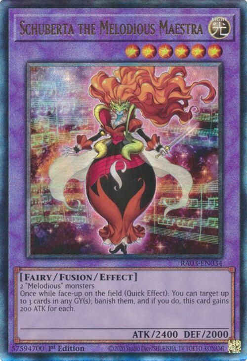 Schuberta the Melodious Maestra (UTR) [RA03-EN034] Prismatic Ultimate Rare | Good Games Morley