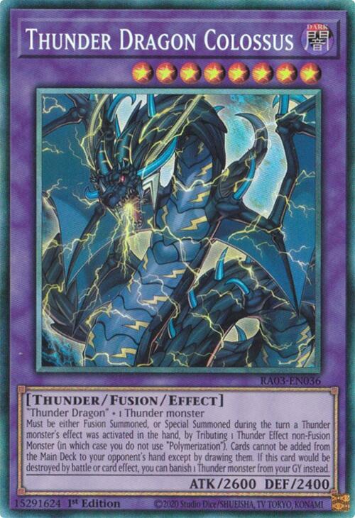 Thunder Dragon Colossus (CR) [RA03-EN036] Prismatic Collector's Rare | Good Games Morley