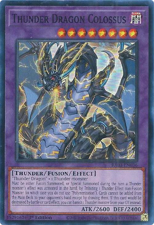 Thunder Dragon Colossus [RA03-EN036] Super Rare | Good Games Morley