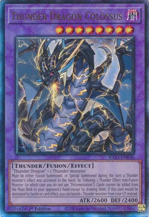 Thunder Dragon Colossus (UTR) [RA03-EN036] Prismatic Ultimate Rare | Good Games Morley