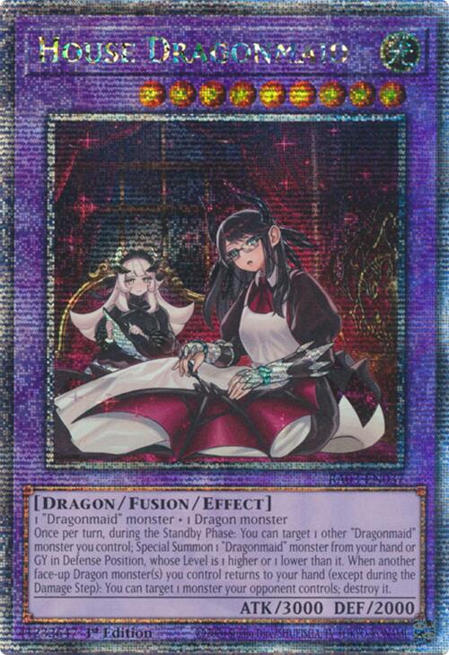 House Dragonmaid (Alternate Art) (Quarter Century Secret Rare) [RA03-EN037] Quarter Century Secret Rare | Good Games Morley