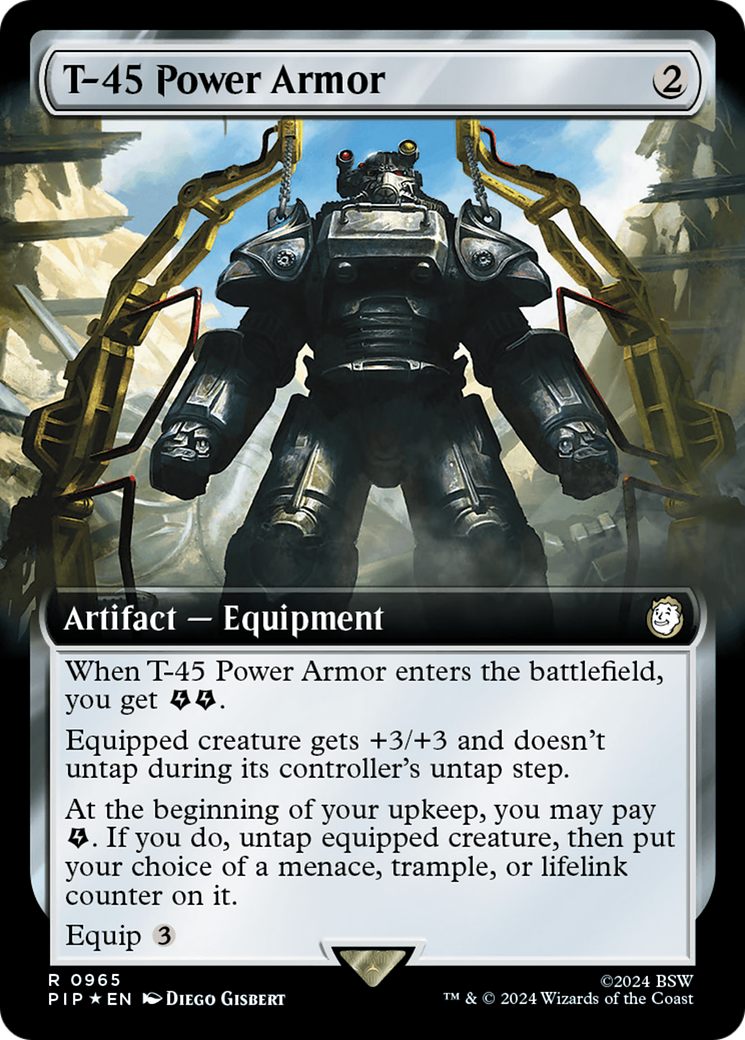 T-45 Power Armor (Extended Art) (Surge Foil) [Fallout] | Good Games Morley