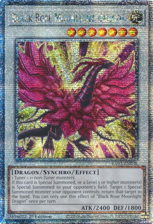 Black Rose Moonlight Dragon (Quarter Century Secret Rare) [RA03-EN038] Quarter Century Secret Rare | Good Games Morley
