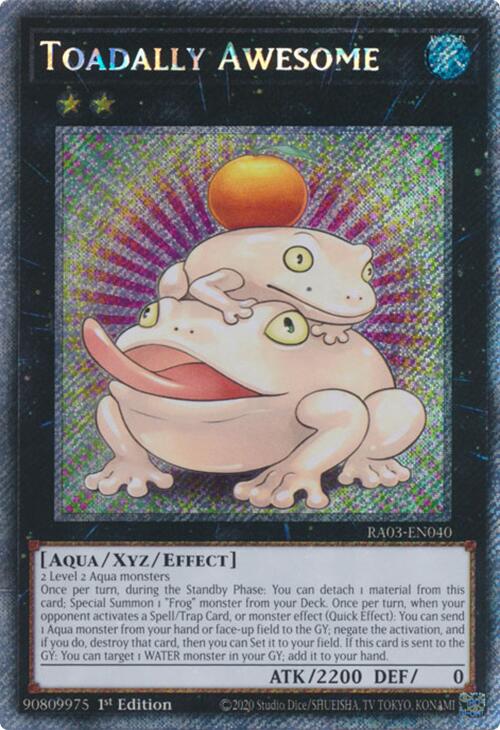 Toadally Awesome (Platinum Secret Rare) [RA03-EN040] Platinum Secret Rare | Good Games Morley