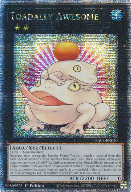 Toadally Awesome (Quarter Century Secret Rare) [RA03-EN040] Quarter Century Secret Rare | Good Games Morley
