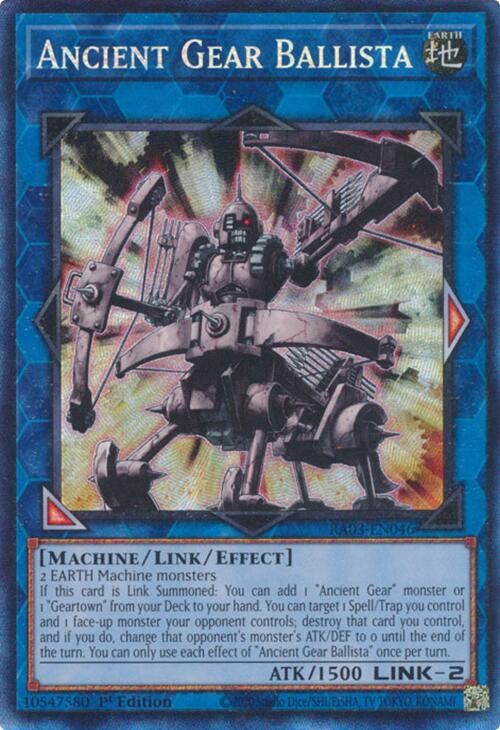 Ancient Gear Ballista (CR) [RA03-EN046] Prismatic Collector's Rare | Good Games Morley