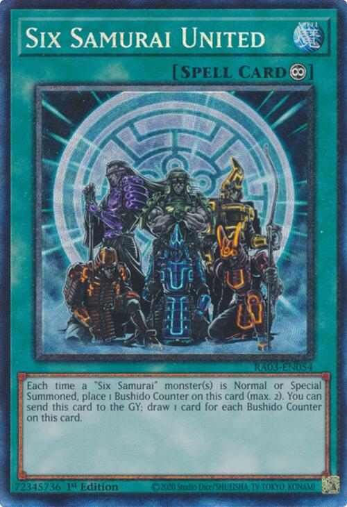 Six Samurai United (CR) [RA03-EN054] Prismatic Collector's Rare | Good Games Morley