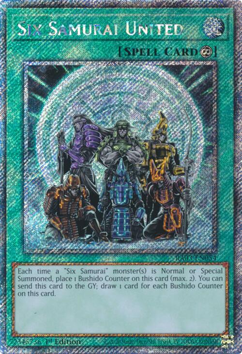 Six Samurai United (Platinum Secret Rare) [RA03-EN054] Platinum Secret Rare | Good Games Morley