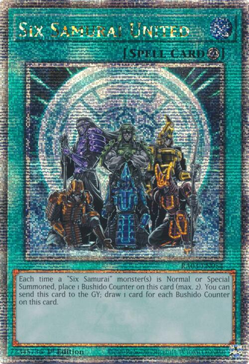 Six Samurai United (Quarter Century Secret Rare) [RA03-EN054] Quarter Century Secret Rare | Good Games Morley