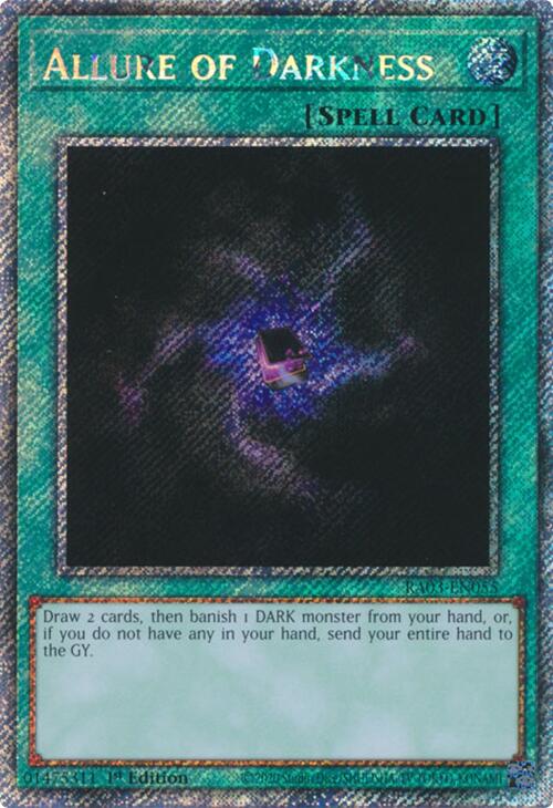 Allure of Darkness (Platinum Secret Rare) [RA03-EN055] Platinum Secret Rare | Good Games Morley