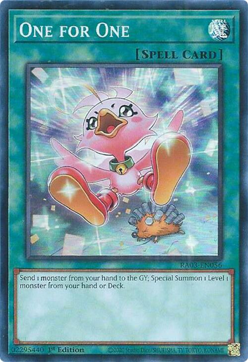 One for One (Alternate Art) [RA03-EN056] Super Rare | Good Games Morley
