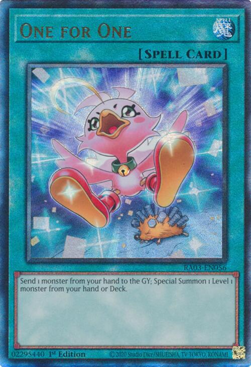 One for One (Alternate Art) (UTR) [RA03-EN056] Prismatic Ultimate Rare | Good Games Morley