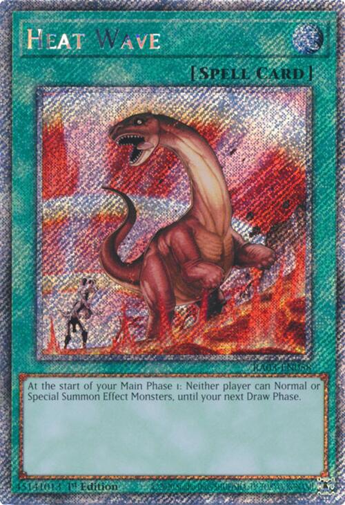 Heat Wave (Platinum Secret Rare) [RA03-EN058] Platinum Secret Rare | Good Games Morley