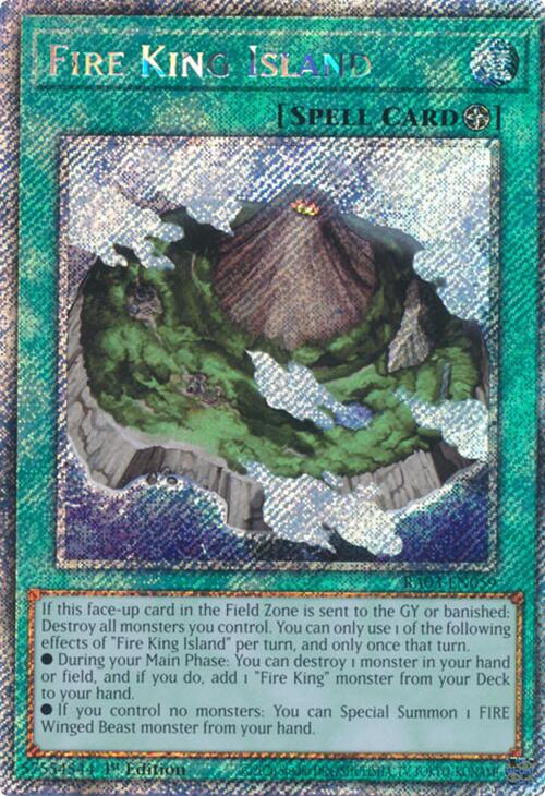 Fire King Island (Platinum Secret Rare) [RA03-EN059] Platinum Secret Rare | Good Games Morley