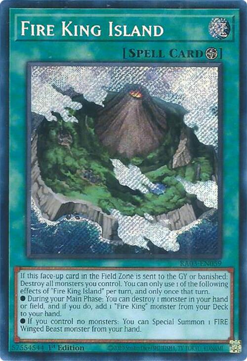 Fire King Island (Secret Rare) [RA03-EN059] Secret Rare | Good Games Morley