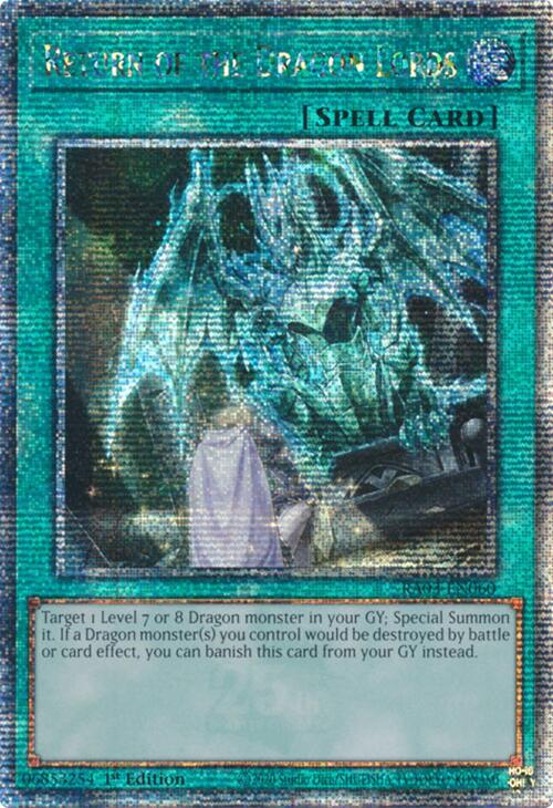 Return of the Dragon Lords (Quarter Century Secret Rare) [RA03-EN060] Quarter Century Secret Rare | Good Games Morley