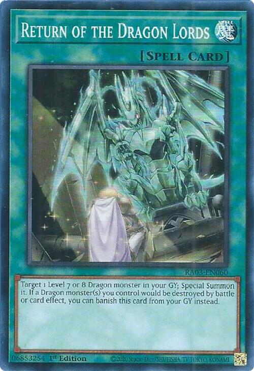 Return of the Dragon Lords [RA03-EN060] Super Rare | Good Games Morley
