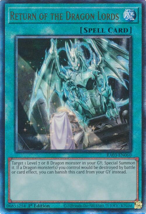 Return of the Dragon Lords (UTR) [RA03-EN060] Prismatic Ultimate Rare | Good Games Morley