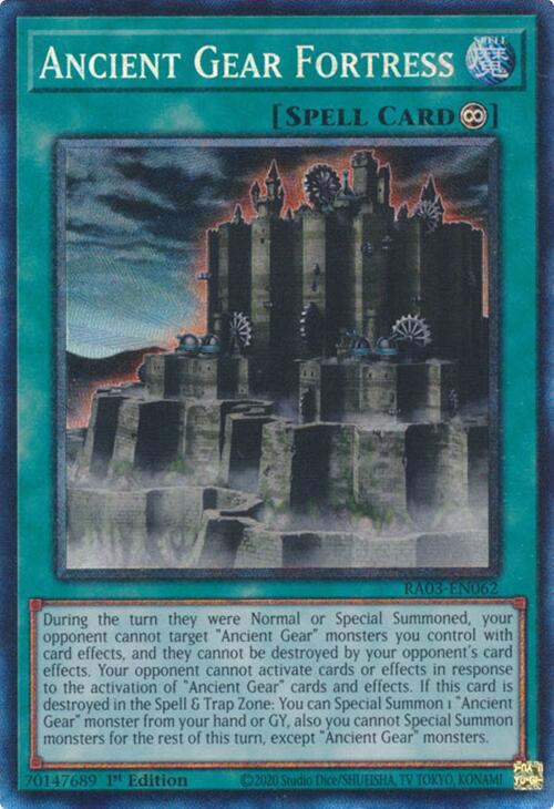 Ancient Gear Fortress (CR) [RA03-EN062] Prismatic Collector's Rare | Good Games Morley